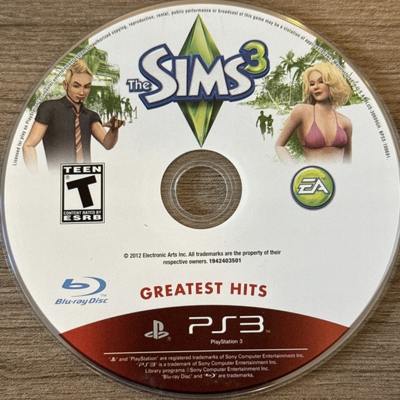 The Sims 3 Greatest Hits (Sony PlayStation 3, 2010) PS3 Game Disc Only - Picture 1 of 3
